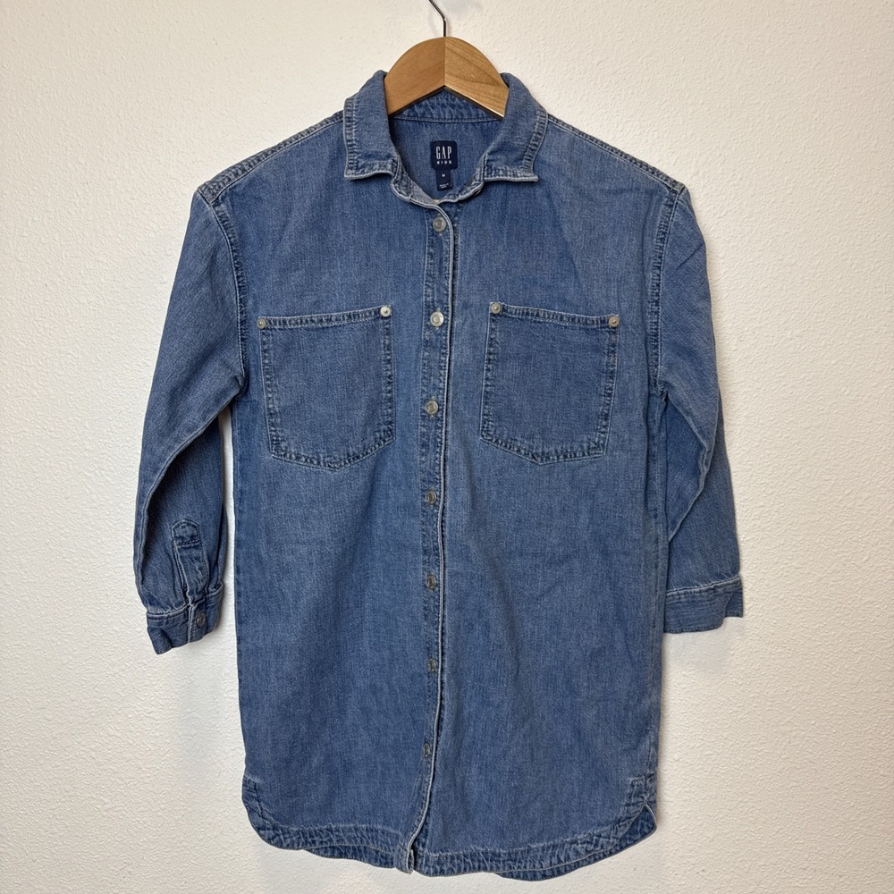 Gap Kids Denim Dress Girls Size Medium Style 445269-00 Tunic Medium Wash‎
